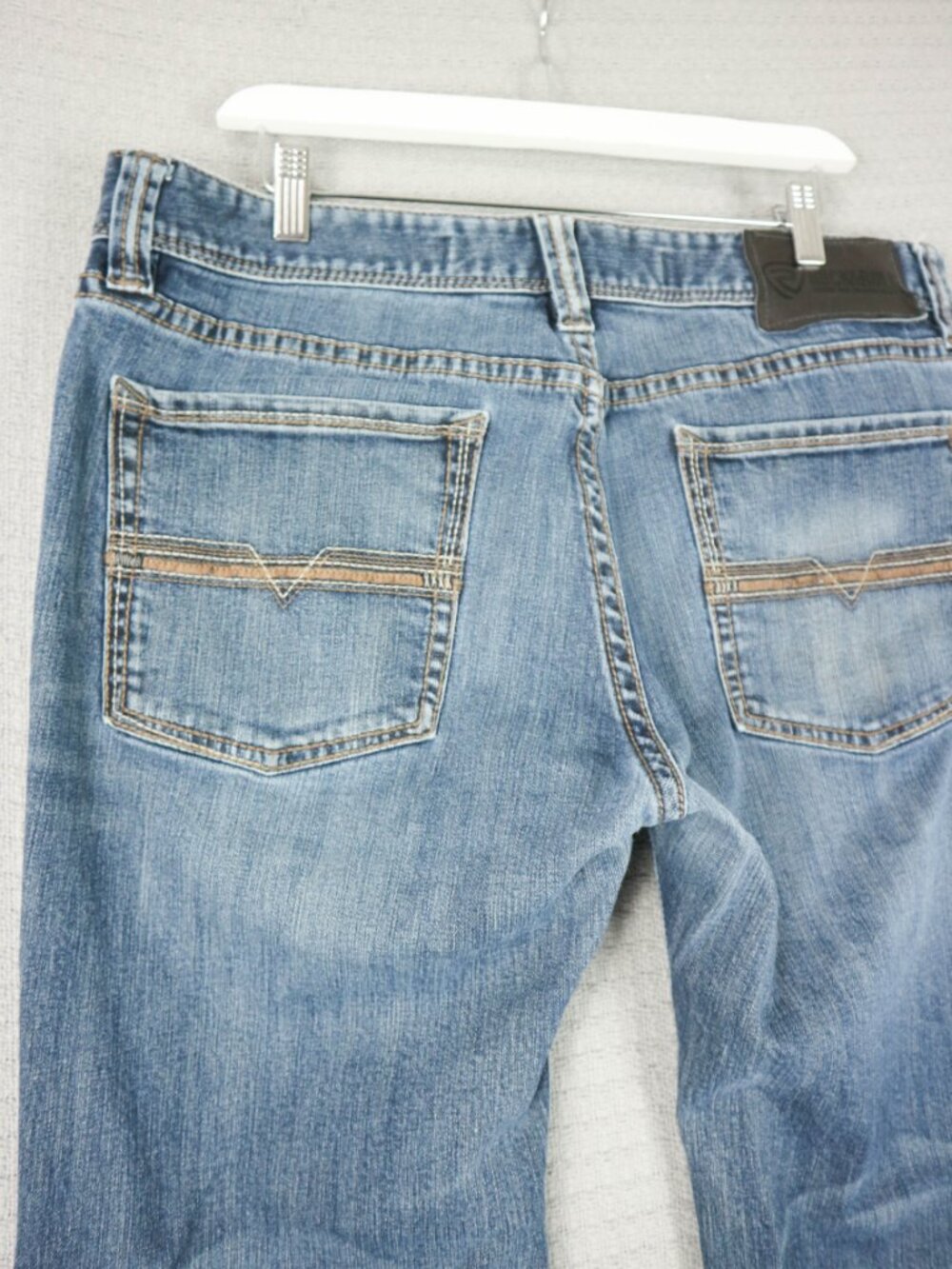 Rock & Roll Pistol Straight Regular Fit Denim Jeans M1P1761 37x31 - Picture 6 of 11